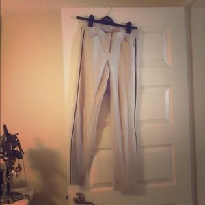 Grey Jcrew work pants with black stripe